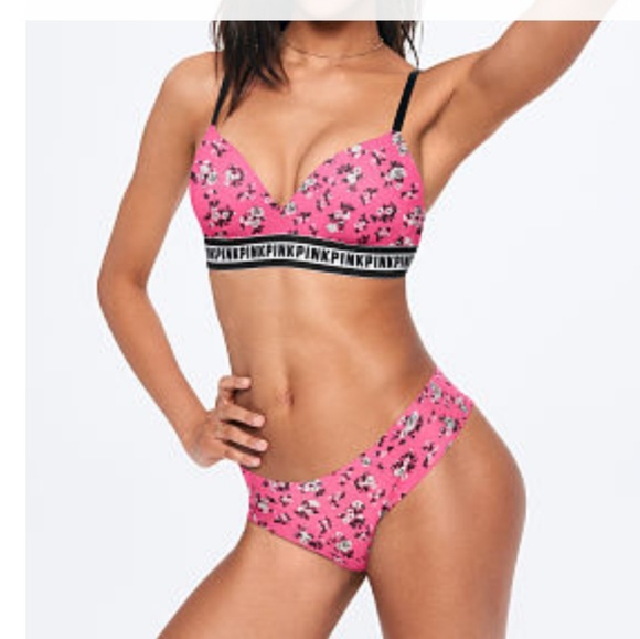 PINK Victoria's Secret Other - Victoria's Secret PINK Push Up Bra PINK FLORAL 34A